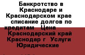Банкротство в Краснодаре и Краснодарском крае - списание долгов по кредитам › Цена ­ 1 000 - Краснодарский край, Краснодар г. Услуги » Юридические   